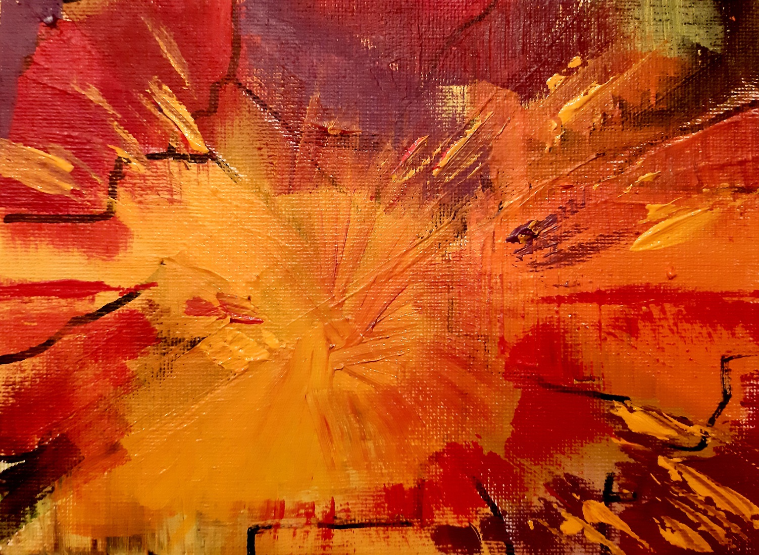 Compositie in oranje