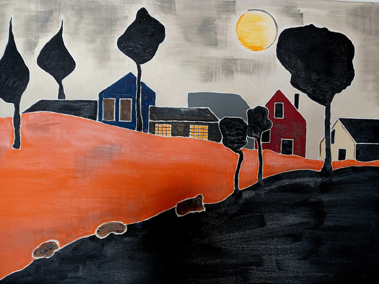 Oranje Dorp in de Nacht