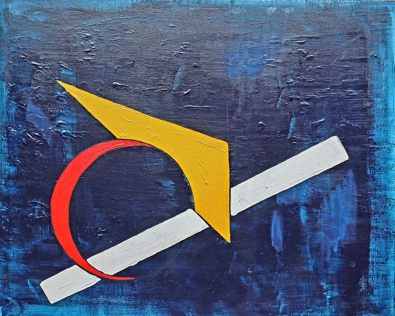 Lijnen en figuren in blauw