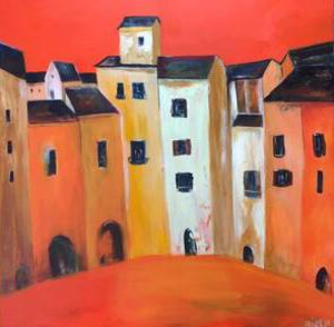 Italie abstract vertaald door RietjeArt. 
Op mijn site vind je nog meer werken uit de serie Italie.