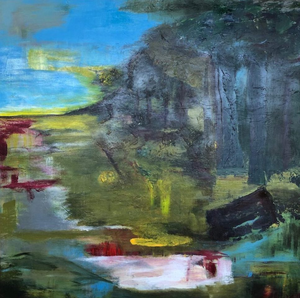 Hollands landschap abstract vertaald