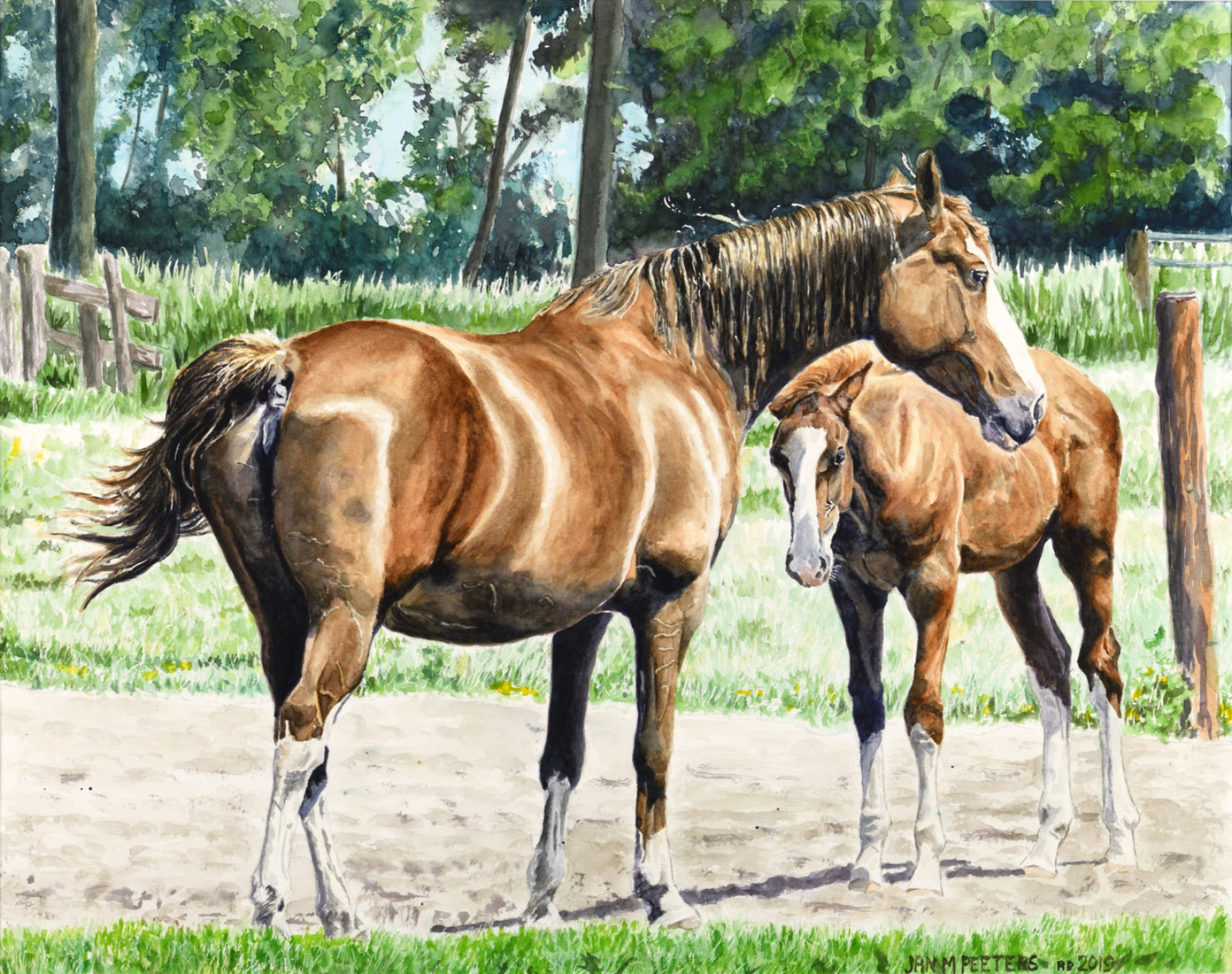 Moeder met veulen