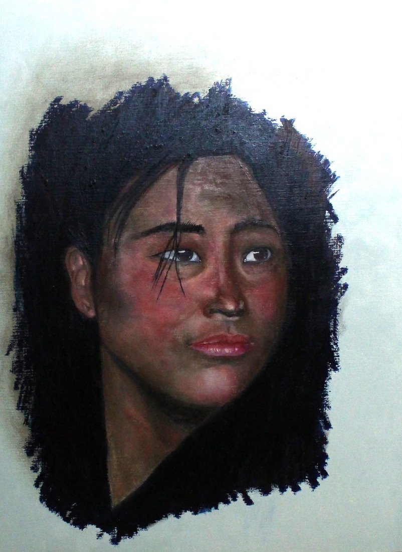 Portret (oilsticks)