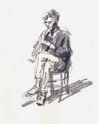 Clarinet player at Joseph Lam's Jazz Club