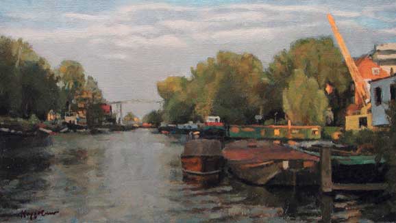 Summer-evening, Realengracht, Amsterdam