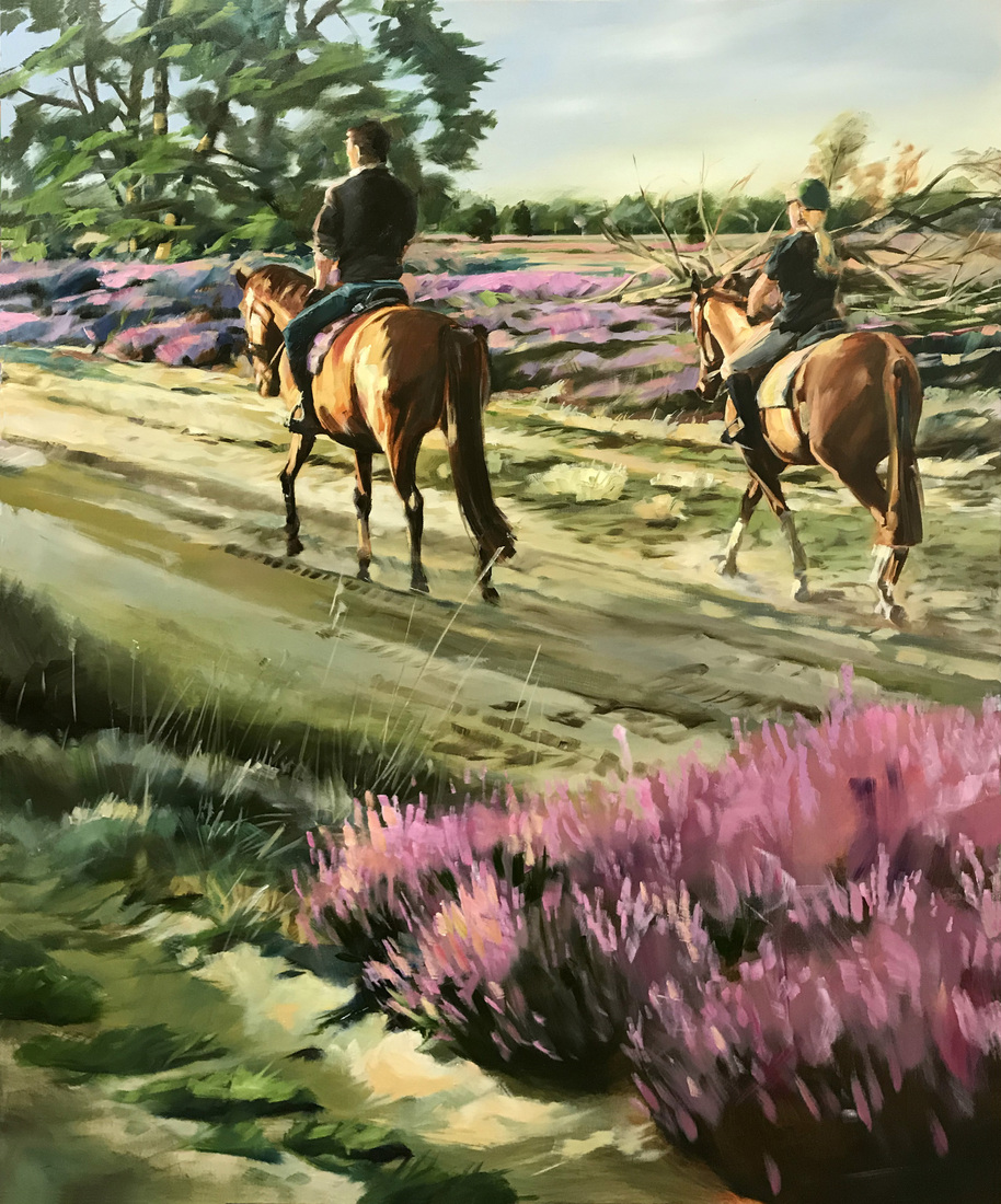 Horse riding between colours