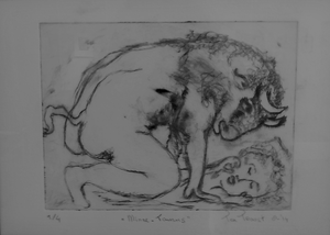 Op een van mijn workshop maakte ik kennis met de ets techniek