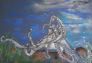 octopus, kleurig en rustig