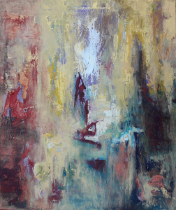 Abstract paintings in oil or acrylic paint, sometimes mixed media. I often work in several layers on top of each other and generally use a lot of color.