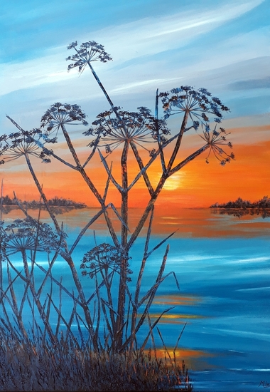 Berenklauw bij zonsondergang