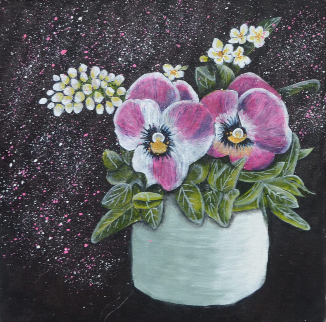 Klein boeket, viooltjes