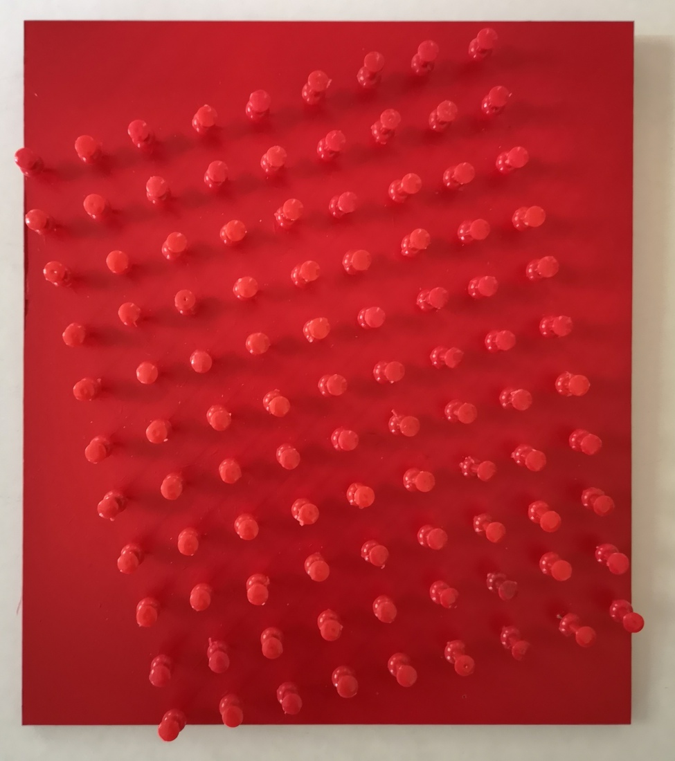 Pushpin Variation nr 11'red monochrome '