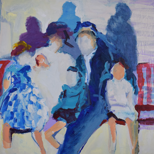 deze groep behelst een aantal werken waarin de mens geportretteerd wordt, als beeldelement in het werk of als[groeps] portret.


E