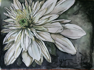 Why use one medium when you can use more? The combination of techniques and materials makes for very interesting work where each texture can be optimized.
