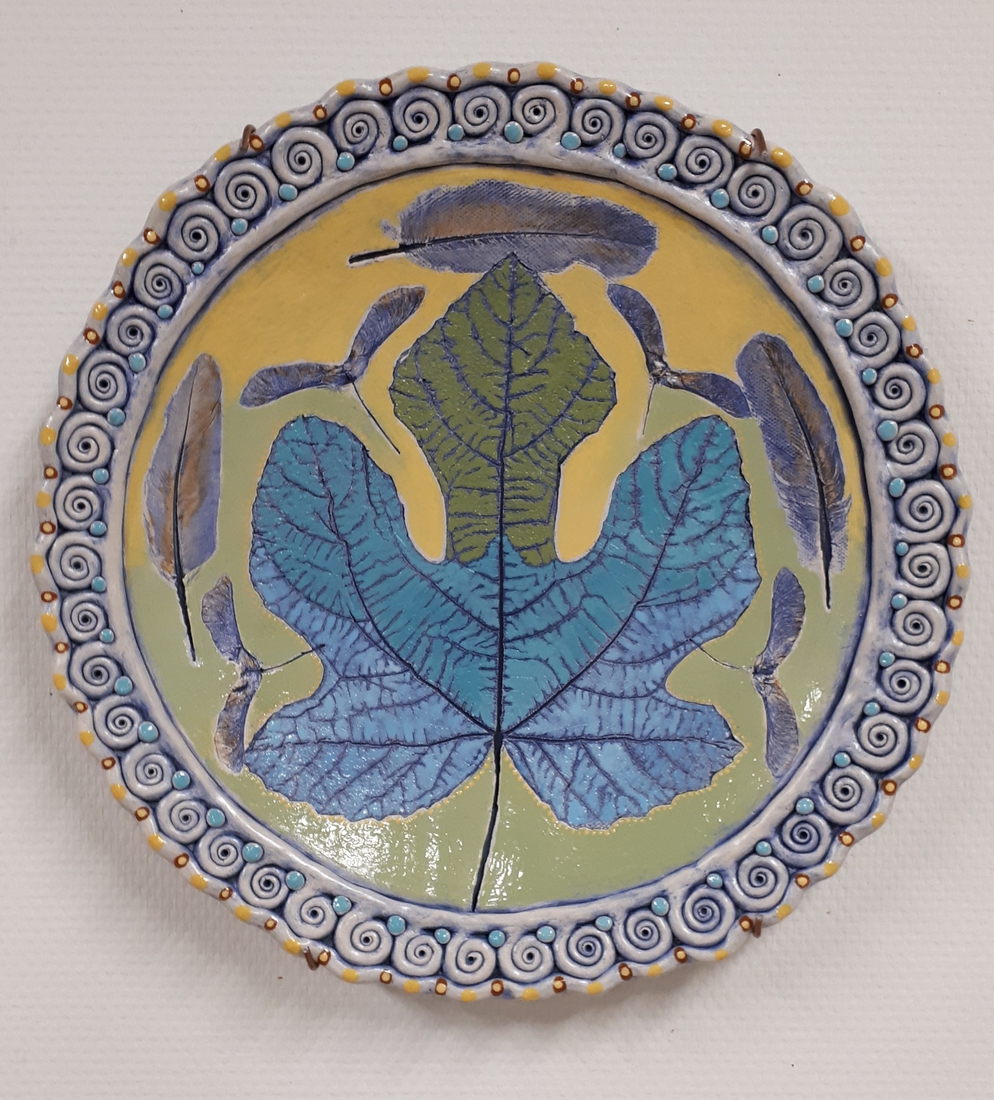 Wandschaal met vijgenblad