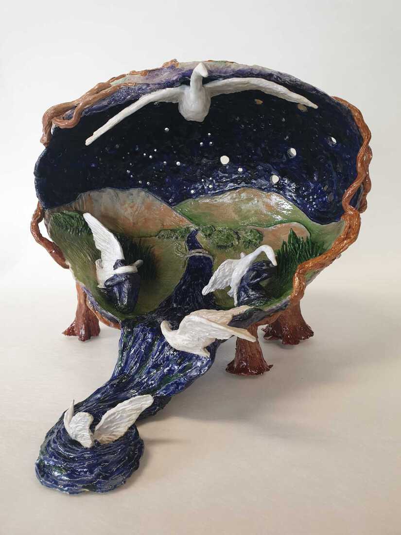 Neem op je vleugels ons verdriet met je mee.