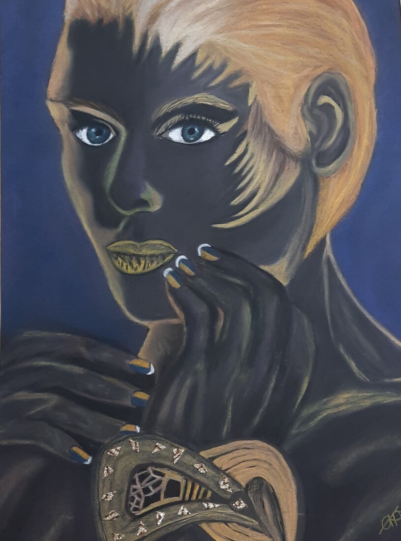 portret, p157 gold black