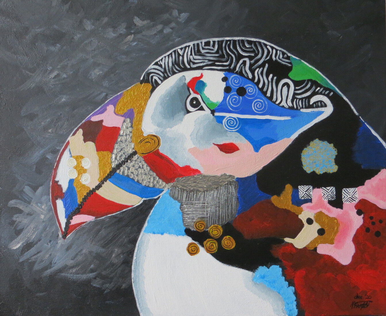 Papegaaiduiker modern reliëf 