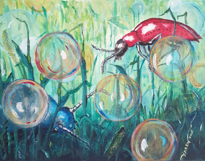 Kevers, mieren en andere insecten.