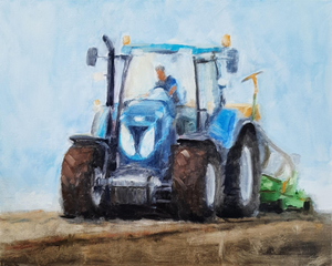 Ik schilder met olieverf op linnen of op MDF.
Soms ook met acrylverf op doek of MDF.