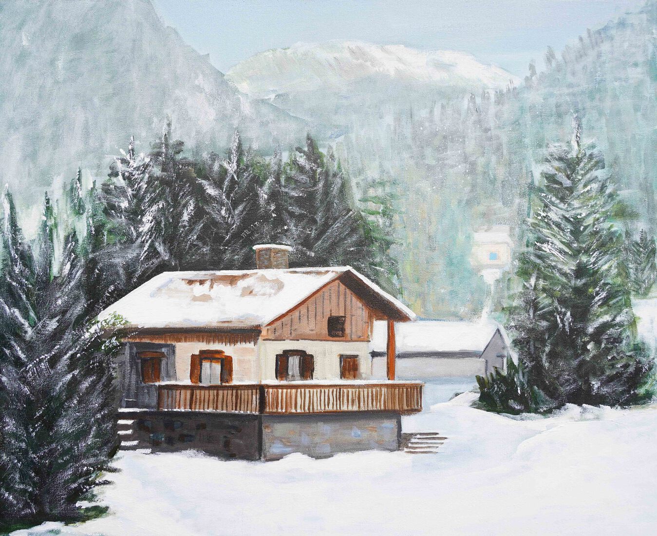 Huis in de Franse alpen
