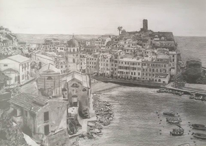 Tekeningen van steden en dorpen