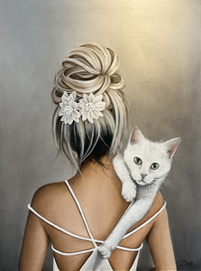 Realistische en surrealistische schilderijen in acrylverf