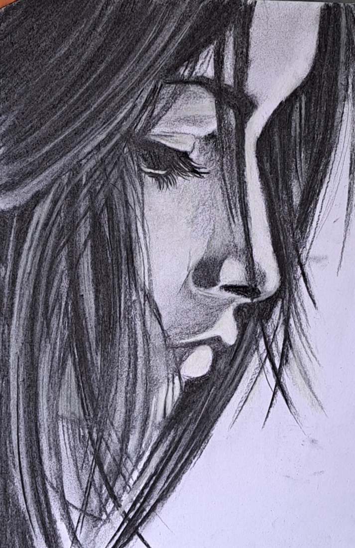 Mijn eerste werkje met houtskool