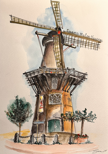 Urban sketching van gebouwen of landschappen