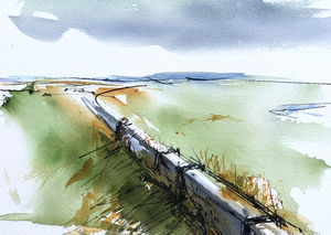 Landschappen in aquarel, abstract, impressionisme,