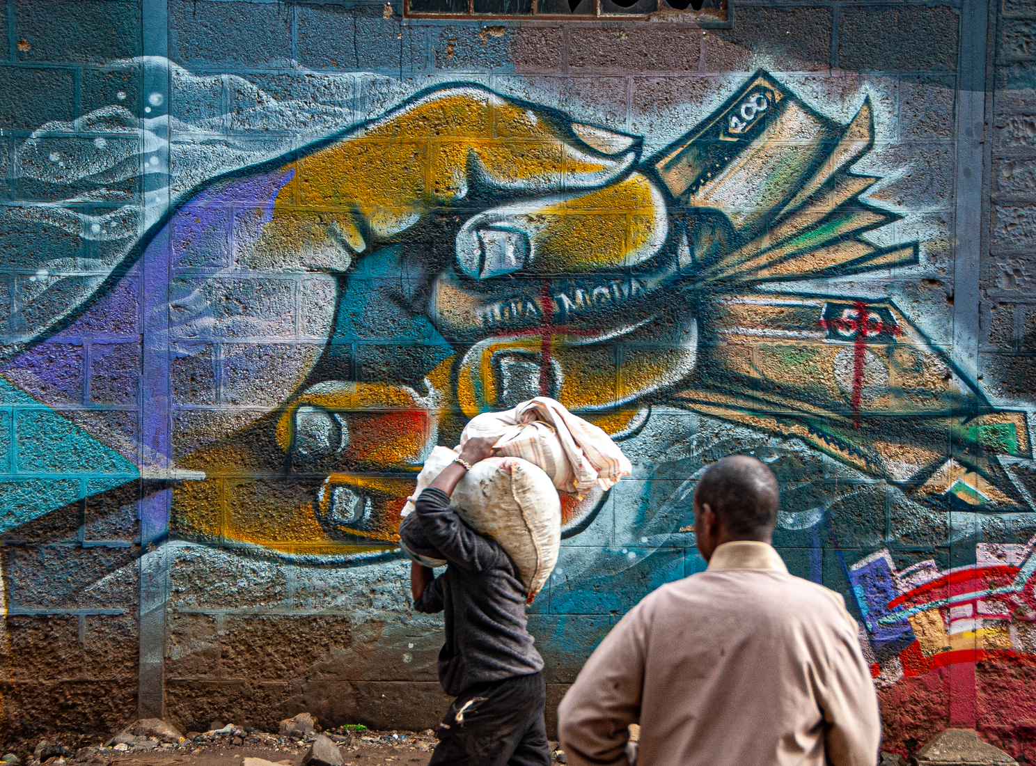 Looking to his work for money