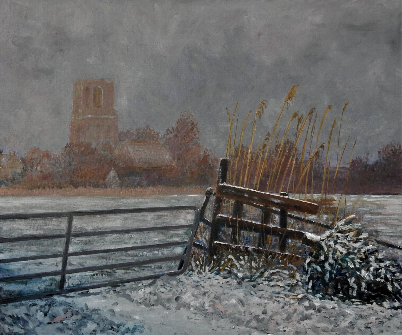 De toren van Ransdorp in de winter