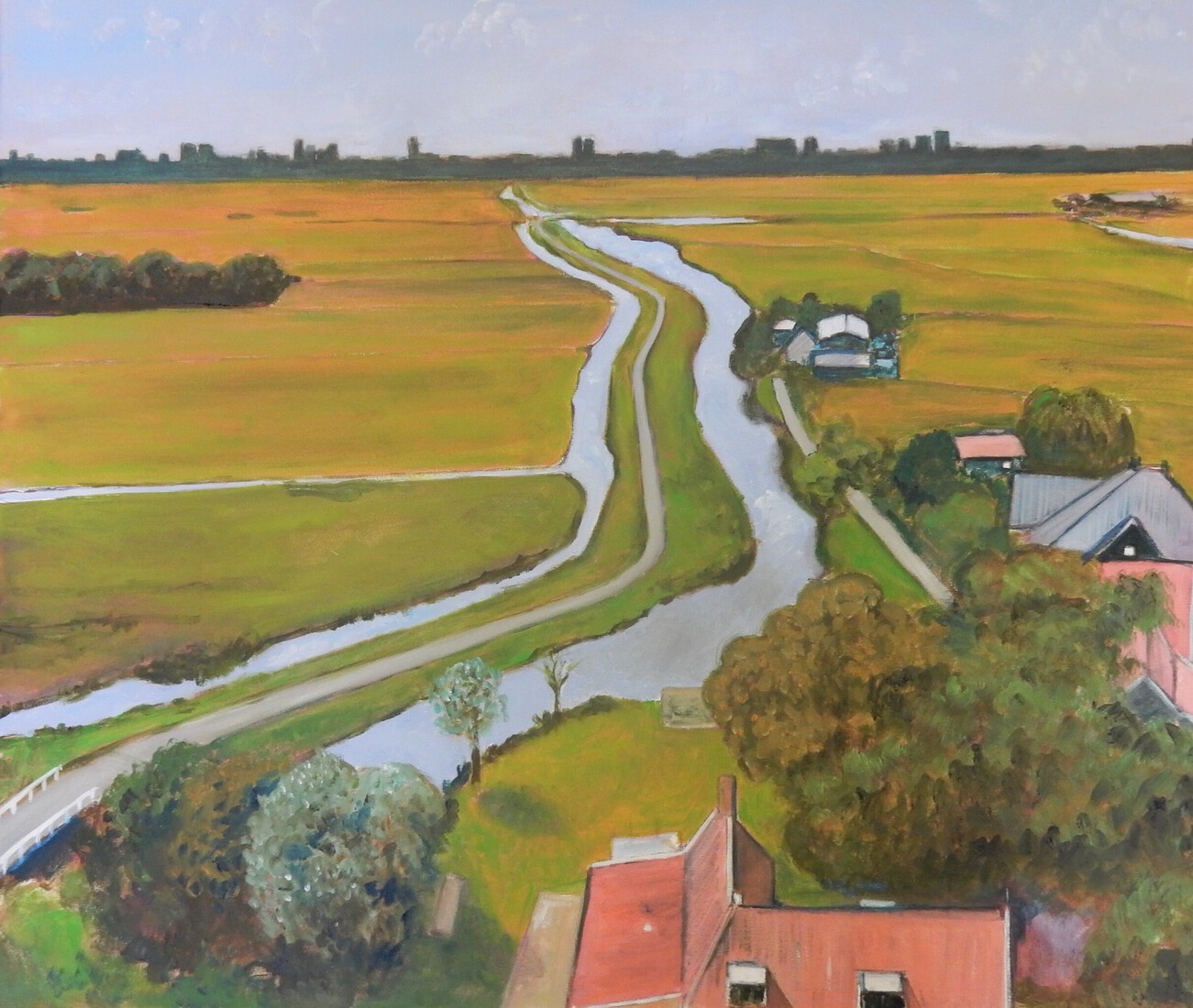 Gezicht op Amsterdam vanaf de toren van Ransdorp