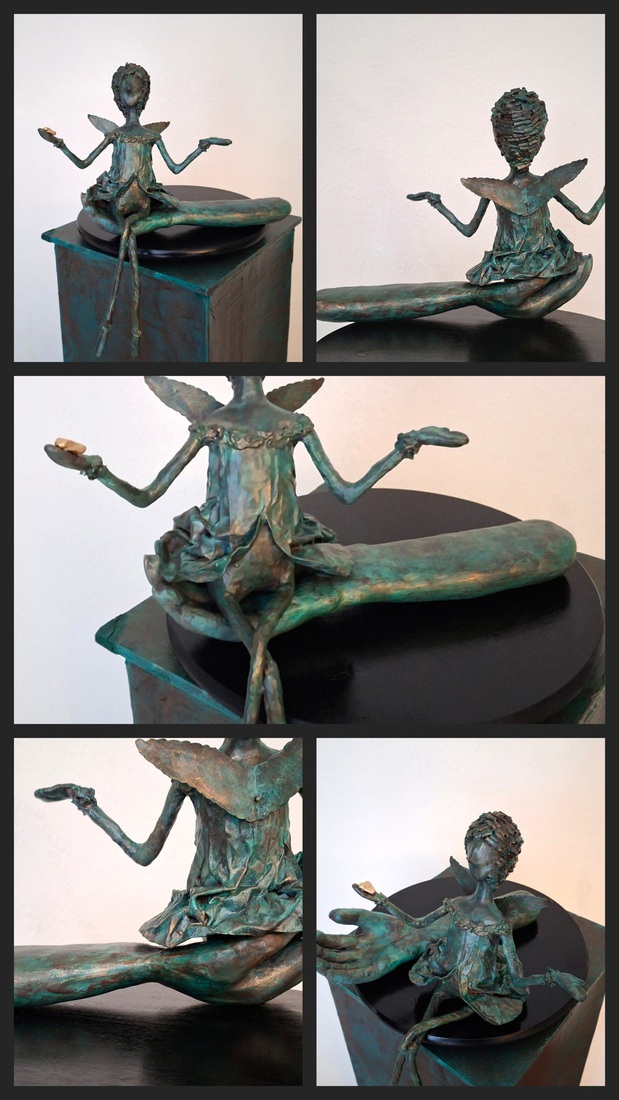 Happy Angel faux bronze I