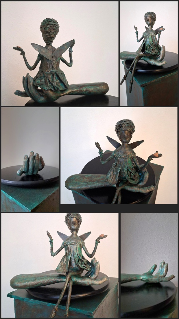 Happy Angel faux bronze II