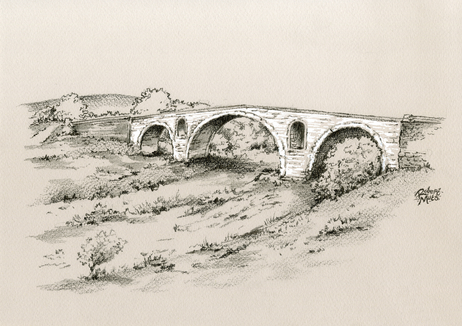 Pont Julien over rivier Le Calavon, Vaucluse, Frankrijk