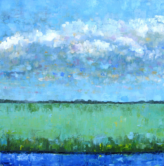 Polder in blauw