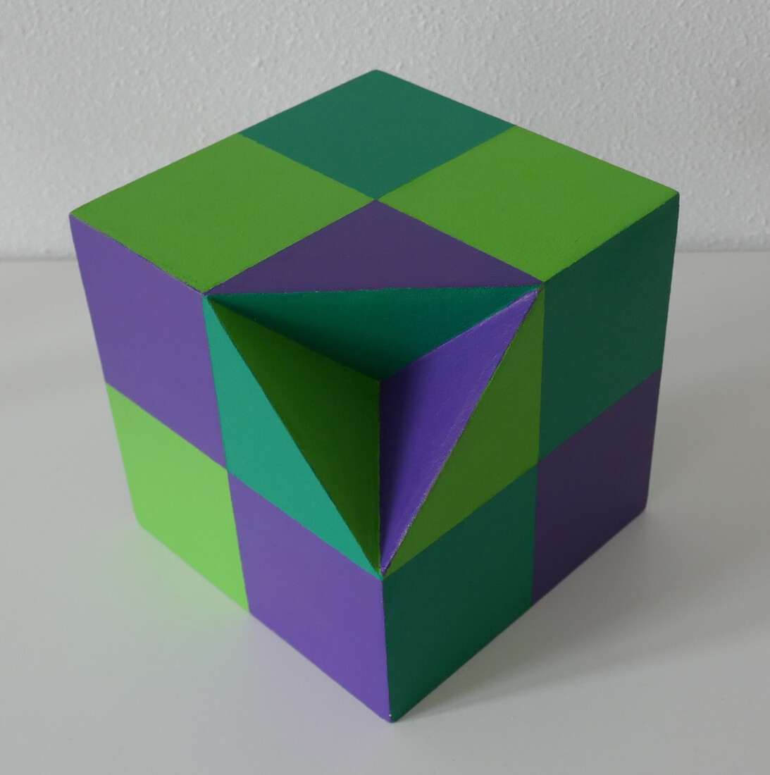 Cubes 'Paars, groen en lichtgroen'