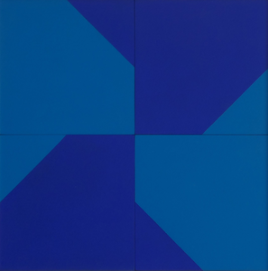 De 21 kwadranten hebben een afmeting van 30 bij 30 cm. De inhoud van het kwadrant bestaat uit 4 vierkantjes van 15 bij 15 cm, die per tweetal elkaars tegenpolen zijn qua kleurstelling. Tevens is de constructie zo gemaakt dat de 4 vierkantjes onderling kunnen wisselen in de omlijsting. In totaal zijn er 21 kwadranten gemaakt.
Materiaal: Acryl op mdf van 4 mm, voorzien van aluminium lijst. De serie is gemaakt in 2000.