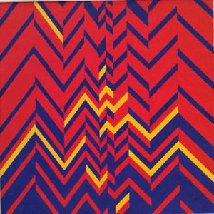 Abstracte vlakverdeling in primaire kleuren