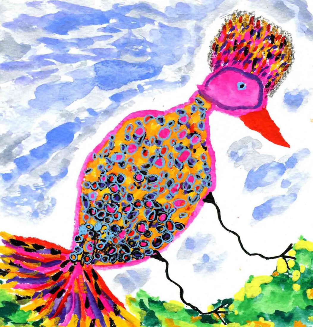 Het introverte bonte pluishoedje