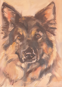 Om mij te bekwamen in het 'veel laten zien met weinig' begon ik deze serie..
Je ziet wat een dier met het gezicht van de mens doet!