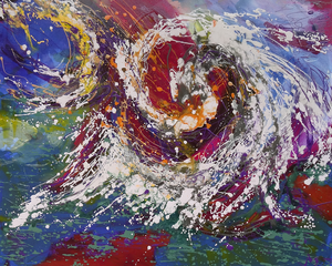 In deze serie is de mens ondergeschikt aan de natuur.
De kracht van de natuur kan zowel positief als negatief zijn.
De bloesem, de kracht van de vernieuwing of de tornado als symbool van vernietiging




