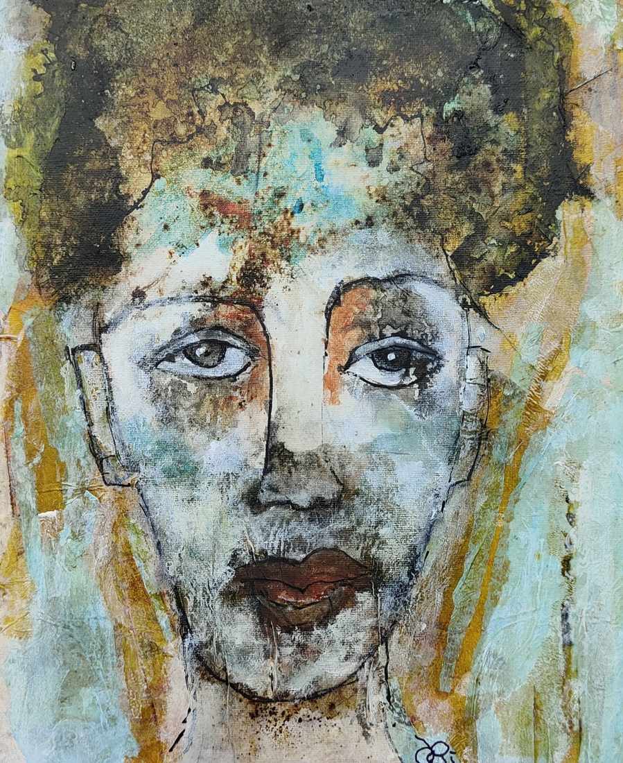 Portret blauw 2