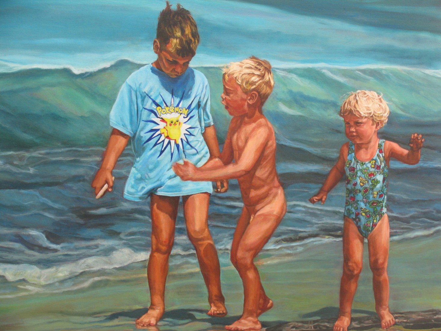 Kinderen aan zee        90 x 120 cm     2004