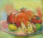 stilleven met pompoen