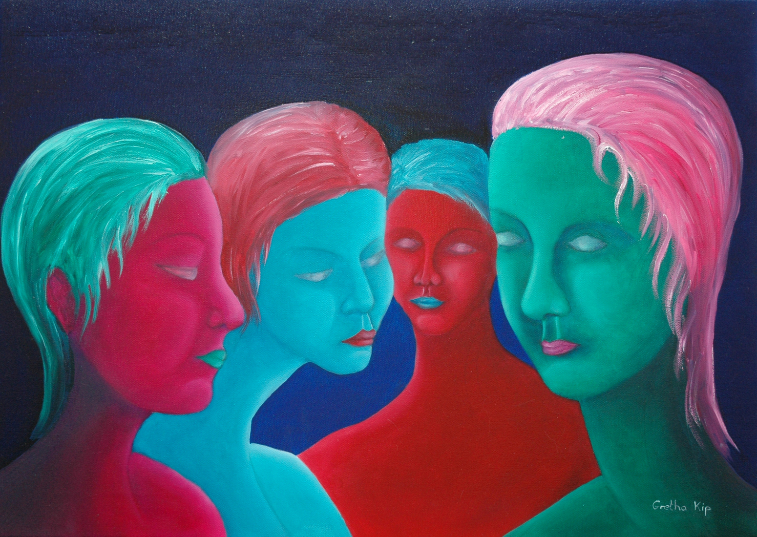 Portret met vier vrouwen