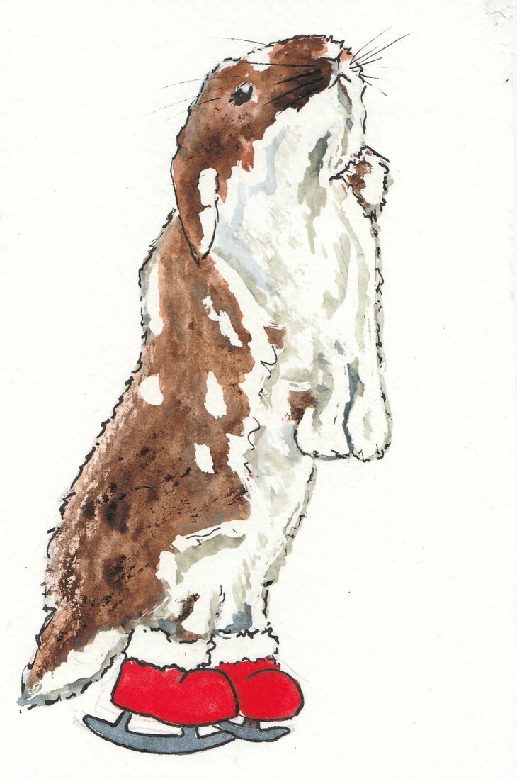 George on ice skates