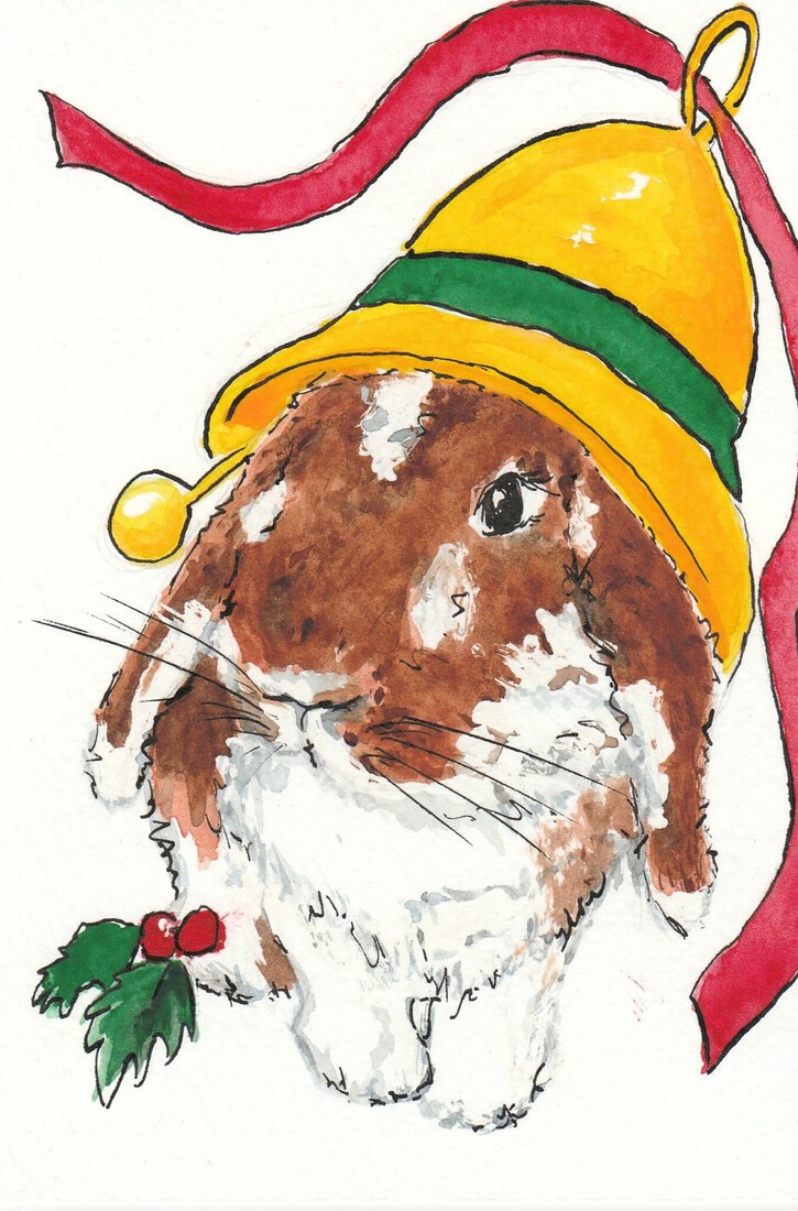 George with Christmas bell