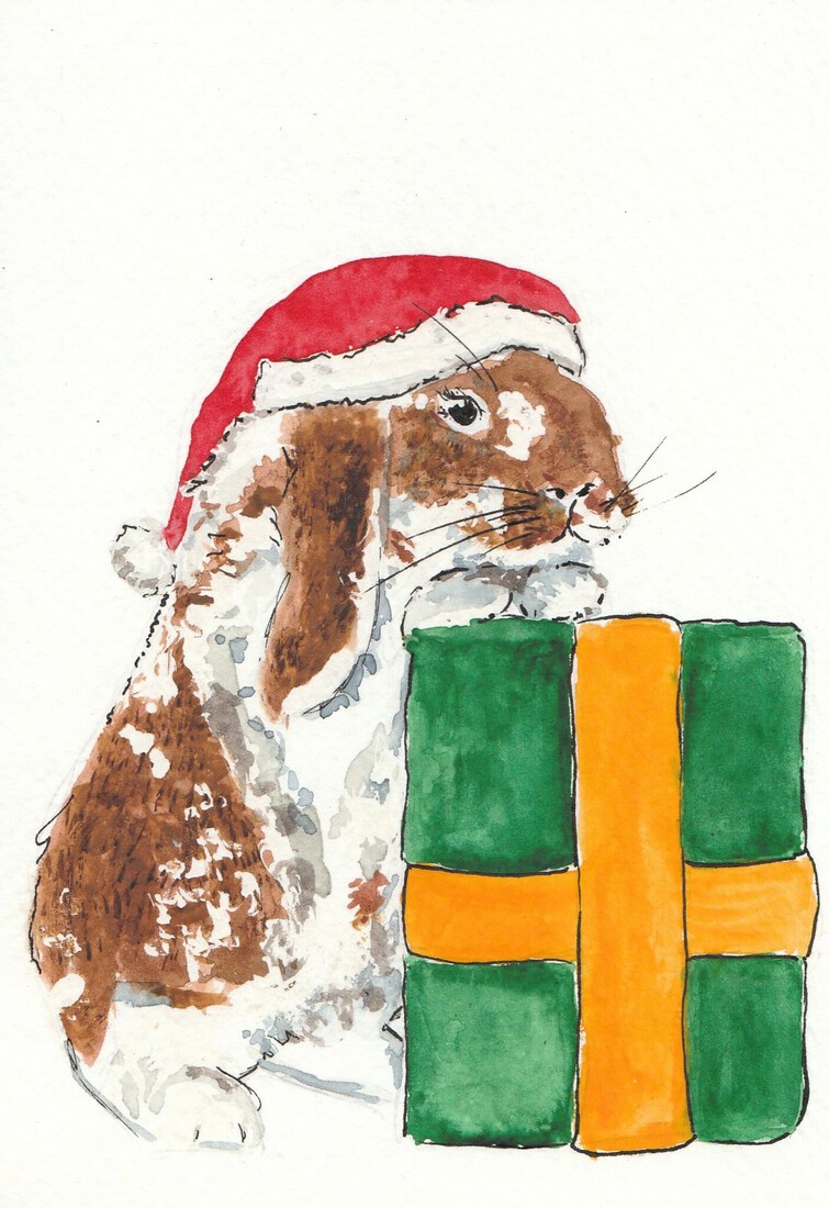 George on a Christmas present